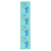 Retro Gay Couple Watching TV Table Runner Kurzer Tischläufer (Vorderseite)