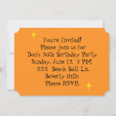 Retro Gay Party Einladungen (mit Hund) (Rückseite)