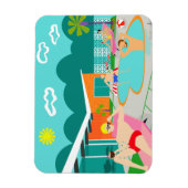 Retro Gay Pool Party Flexible Magnet (Vertikal)