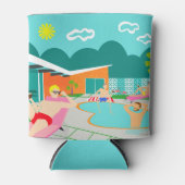 Retro Gay Pool Party kann kühler werden Dosenkühler (Vorderseite)