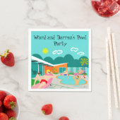 Retro Gay Pool Party Paper Napkin Serviette (Beispiel)
