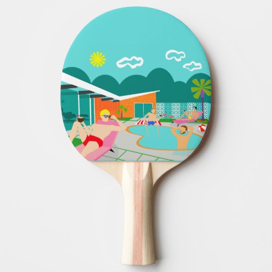 Retro Gay Pool Party Ping Pong Paddle Tischtennis Schläger (Vorderseite)