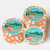 Retro Gay Pool Party Poker Chip (Stapel)