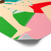 Retro Gay Pool Party Poster (Ecke)