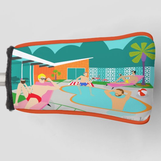 Retro Gay Pool Party Putter Abdeckung Golf Headcover (Vorderseite)