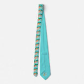 Retro Gay Pool Party Tiled Necktie Krawatte (Rückseite)