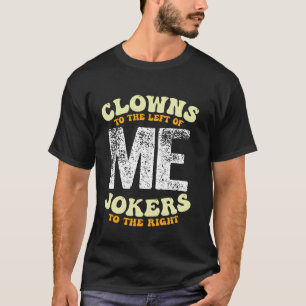 Retro gebogene Clowns links von mir, Joker zu th T-Shirt