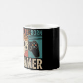 Retro geborener Gamer lustig Kaffeetasse (VorderseiteRechts)