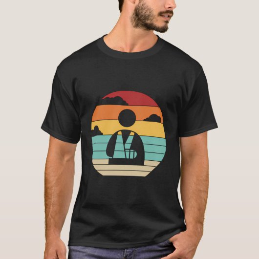 Retro gebrochen Arm Lee gebrochen Bone gebrochen F T-Shirt (Vorderseite)