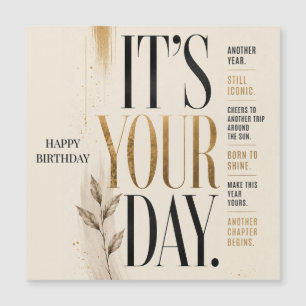Retro-Geburtstag-fette-Editorial-Typografie Magnetkarte