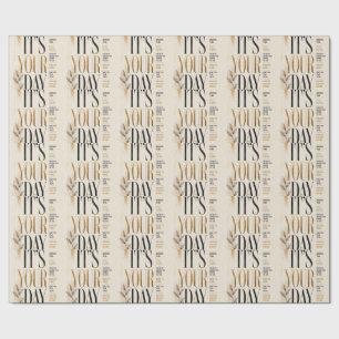 Retro-Geburtstag-fette-editorische-Typografie Geschenkpapier