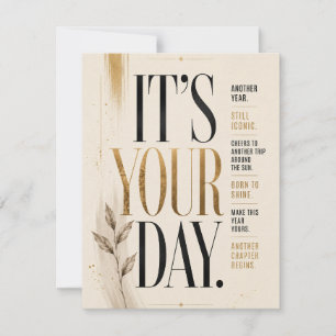 Retro-Geburtstags-Typografie im fetten Editorialss RSVP Karte