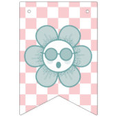 Retro-Geburtstagsfeier für Mädchen Wimpelkette (Erste Fahne)