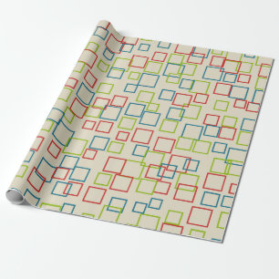 Retro-Geburtstagsfeier-Quadrate-Geschenkpapier Geschenkpapier