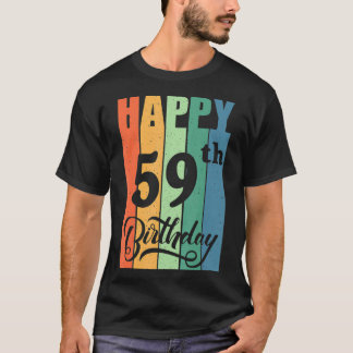 Retro Geburtstagsgeschenk für 59 Jahre Altes Glück T-Shirt