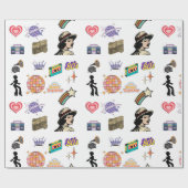 Retro-Geburtstagsgeschenkpapier-Freund Geschenkpapier (Flach)