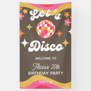 Retro-Geburtstagsparty für jedes Alter - Let's Dis Banner