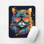 Retro Geek Chic Feline Mousepad (Mit Mouse)