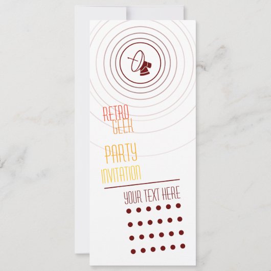 Retro Geek Party ・ Farbenfrohe elektronische CPUs Einladung (Rückseite)