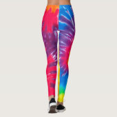 Retro-Gefärbte Krawatte Abstrakt Leggings (Rückseite)