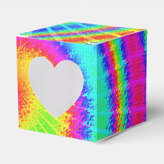 Retro Gefärbte Krawatte Hippie Psychedelic Geschenkschachtel (Vorderseite)