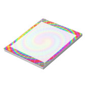 Retro Gefärbte Krawatte Hippie Psychedelic Notizblock (Rotiert)