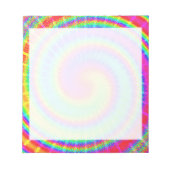 Retro Gefärbte Krawatte Hippie Psychedelic Notizblock (Vorderseite)