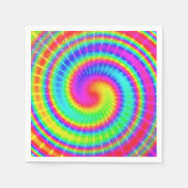 Retro Gefärbte Krawatte Hippie Psychedelic Serviette (Vorderseite)