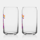 Retro Gefärbte Krawatte Peace Sign Can Glass Set Dosenglas (Links)