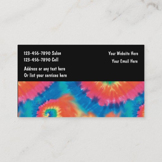 Retro-Gefärbte Krawatte-Visitenkarten Visitenkarte (Rückseite)