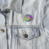 Retro gefärbte KrawatteHippie psychedelisch Button (Beispiel)