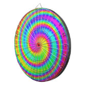 Retro gefärbte KrawatteHippie psychedelisch Dartscheibe (Vorderseite rechts)