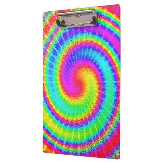 Retro gefärbte KrawatteHippie psychedelisch Klemmbrett (Links)