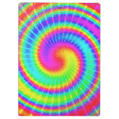 Retro gefärbte KrawatteHippie psychedelisch Klemmbrett (Rückseite)
