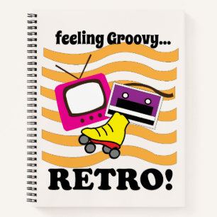 Retro Gefühl Groovy Retro Notizblock