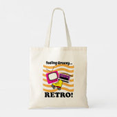 Retro Gefühl Groovy Retro Tragetasche (Rückseite)