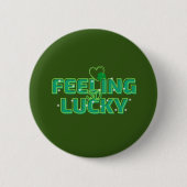 Retro Gefühl Lucky St Patrick's Day Button (Vorderseite)