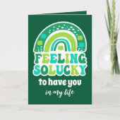 Retro Gefühl so Lucky St. Patrick's Day Card Karte (Vorderseite)