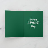 Retro Gefühl so Lucky St. Patrick's Day Card Karte (Innenseite)