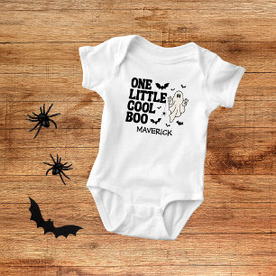 Retro-Geist ein Halloween-Junge 1. Geburtstag Baby Strampler