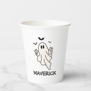 Retro-Geist-Ein-Halloween-Junge 1. Geburtstag Pappbecher