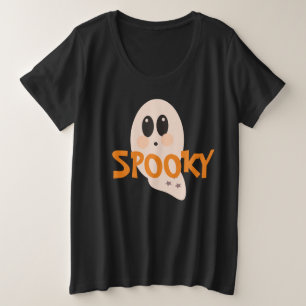 Retro-Geist Halloween Gruselig  Große Größe T-Shirt