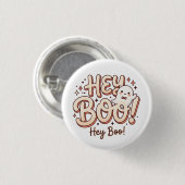 Retro-Geist "Hey Boo!"  Button (Vorne & Hinten)