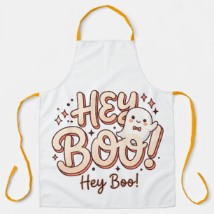 Retro-Geist "Hey Boo!" Halloween Schürze