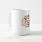 Retro-Geist "Hey Boo!" Kaffeetasse (Vorderseite Links)