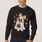 Retro-Geist mit Kürbis-Eimer-Pullover Sweatshirt (Vorderseite)