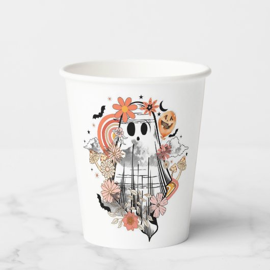 Retro-Geist Pappbecher (Rückseite)