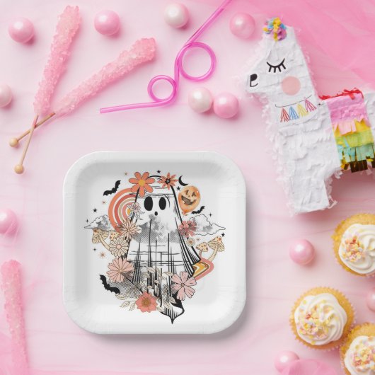 Retro-Geist Pappteller (Party)