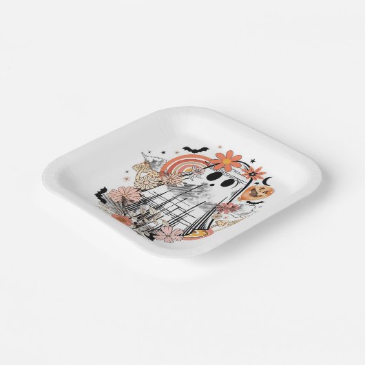 Retro-Geist Pappteller (Gewinkelt)