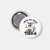 Retro-Geist-Süßigkeiten-Halloween-Trick-or-Treat-S Magnet (Vorderseite/Rückseite)
